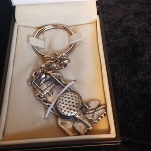 New In Box 4.5" Pewter Key Chain